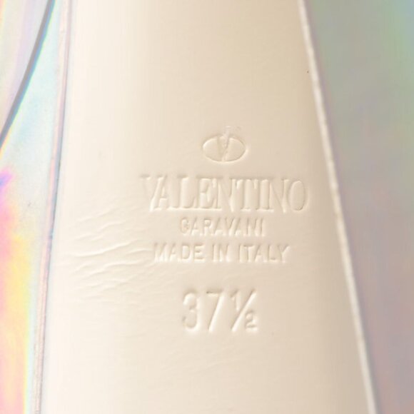 Valentino Tan-Go 155 Silver Iridescent Platform Pumps - Picture 10 of 12